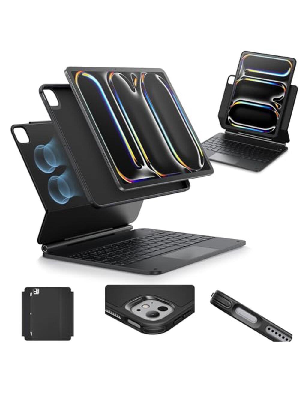 ESR Upgraded iPad Air 13 Inch Case Keyboard M4/M3/M2 with Multi-Touch Trackpad